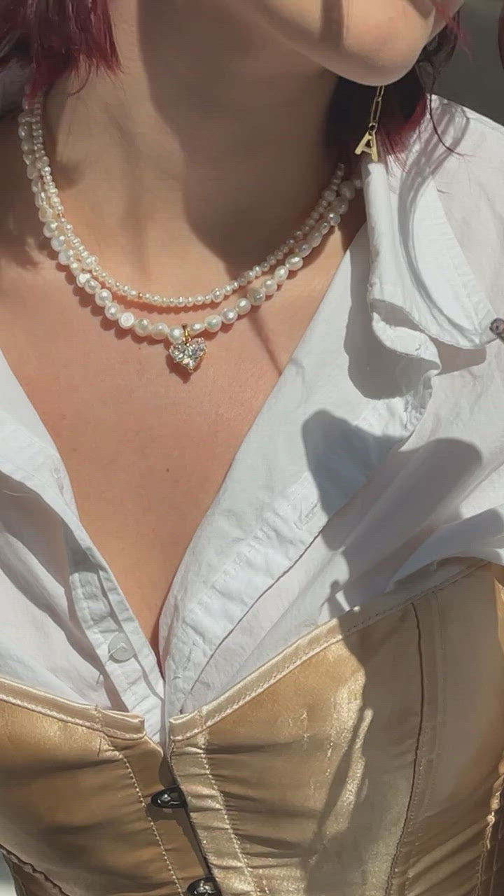 Lola Gold Heart Charm Necklace