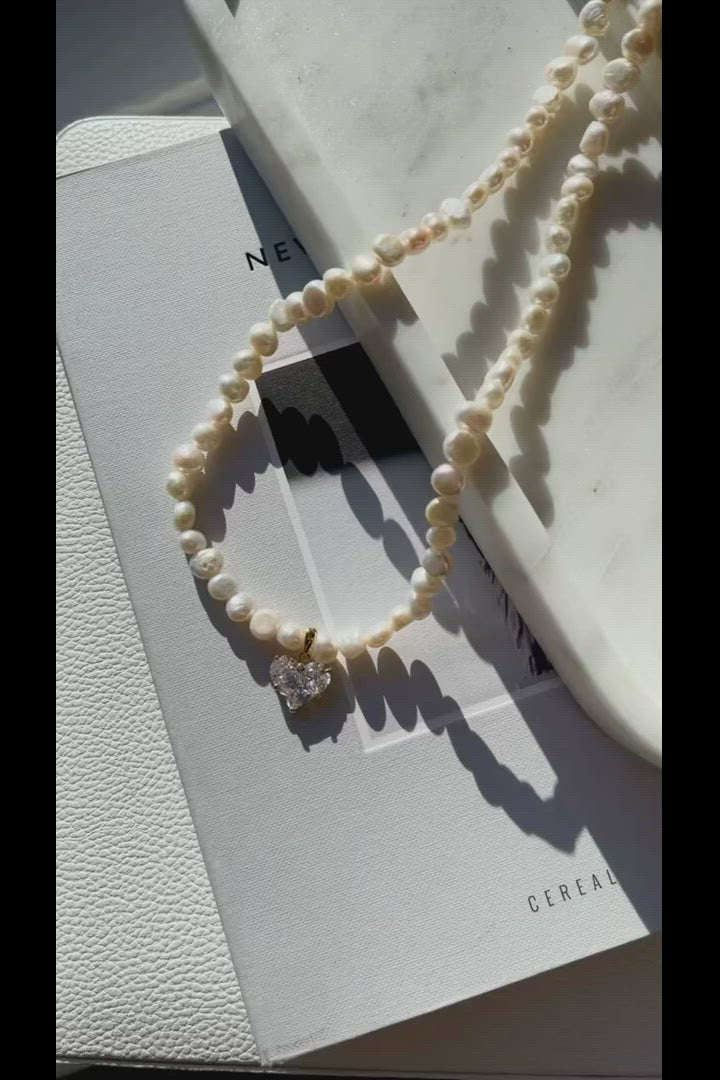 Lola Gold Heart Charm Necklace